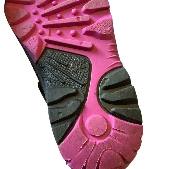 Kamik Rocket Girl Insulated Winter Snow Boots Size 12 Pink Black Snowflake Print - Picture 6 of 6